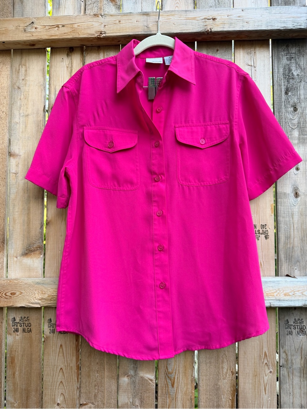 Brighton Hot Pink Short-Sleeve Button Shirt